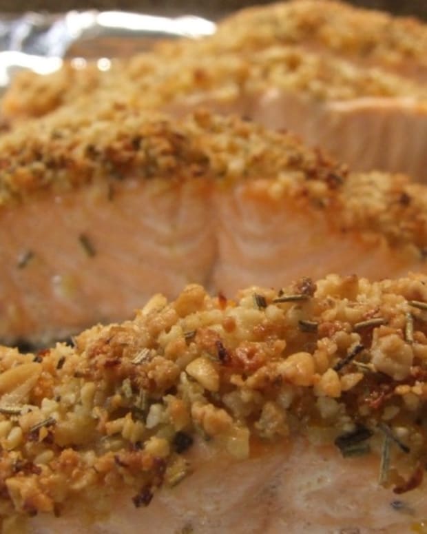 Salmon WITH PINE NUTS