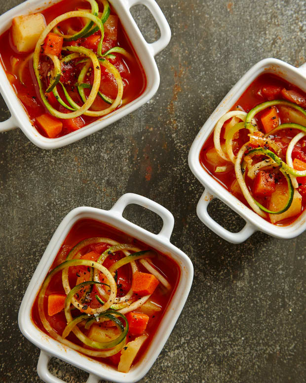 No-Bean Minestrone with Zoodles Pg. 40
