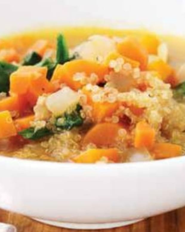 Carrot, Quinoa & Spinach Soup