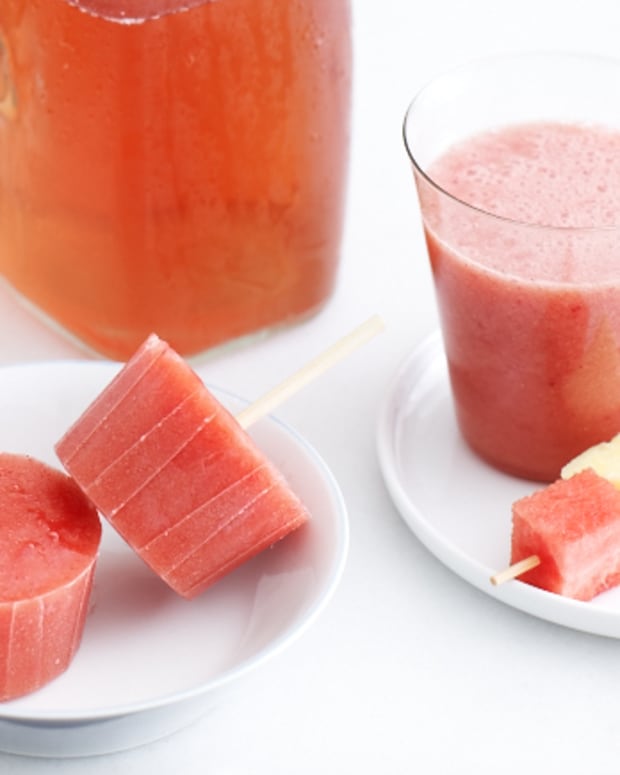 Strawberry and Watermelon Smoothies and Popsicles