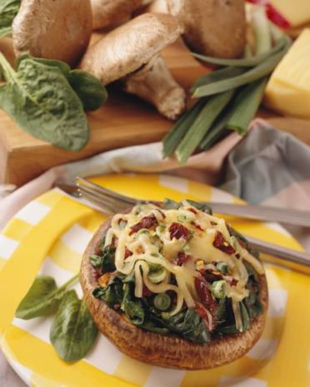 spinach and Fontina-Stuffed Portabellas