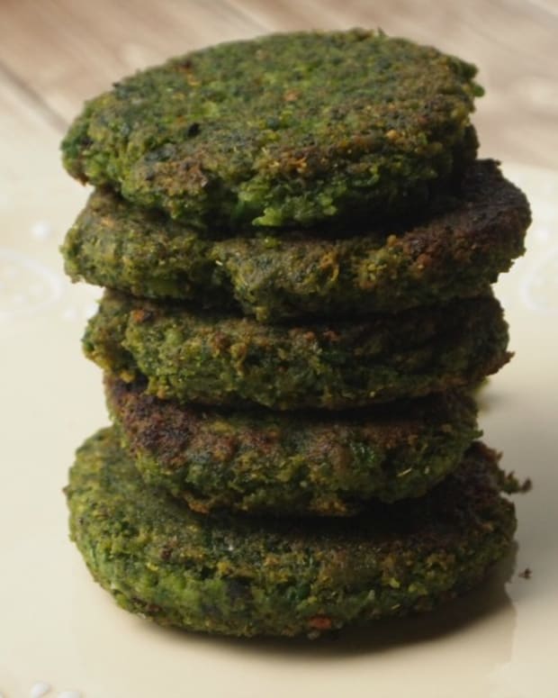 fava spinach cakes