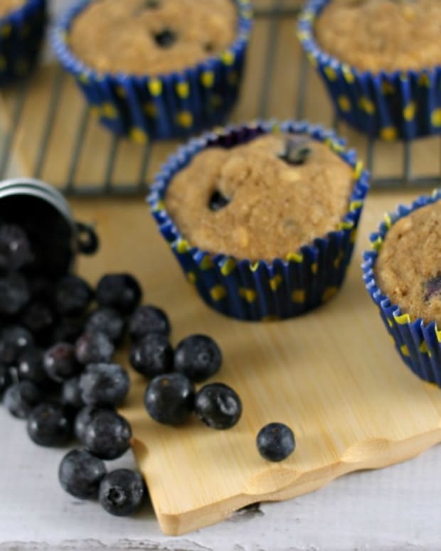 Lemon Blueberry Oat Muffins