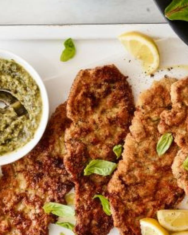 veal cutlets with pesto