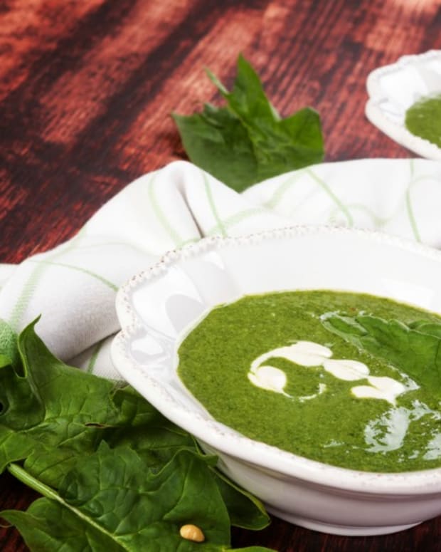 Spring Onion and Spinach Soup