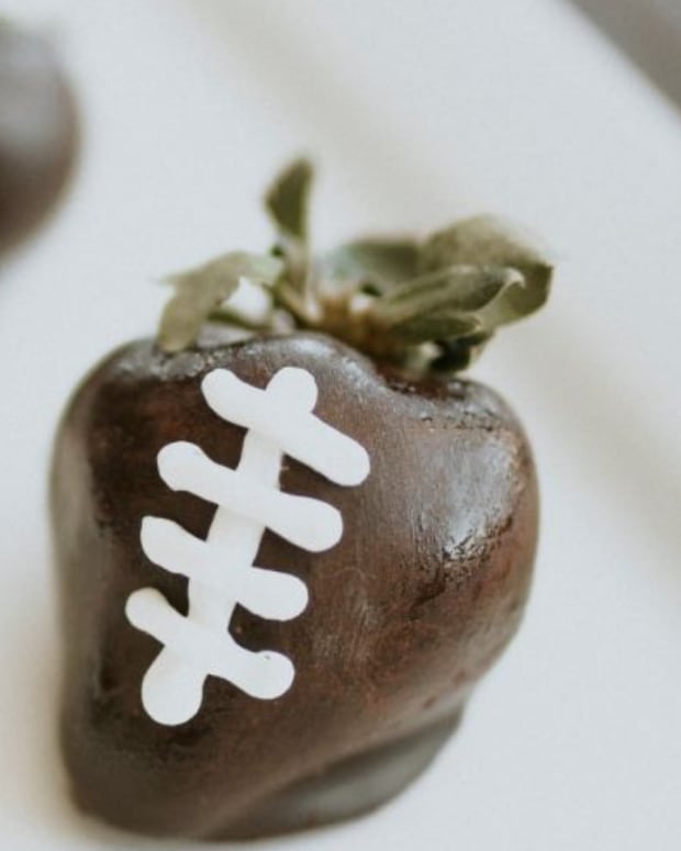 Chocolate Covered Strawberry Footballs