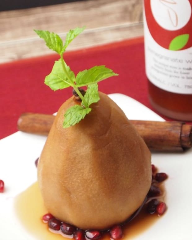 pomegranate-poached-pears