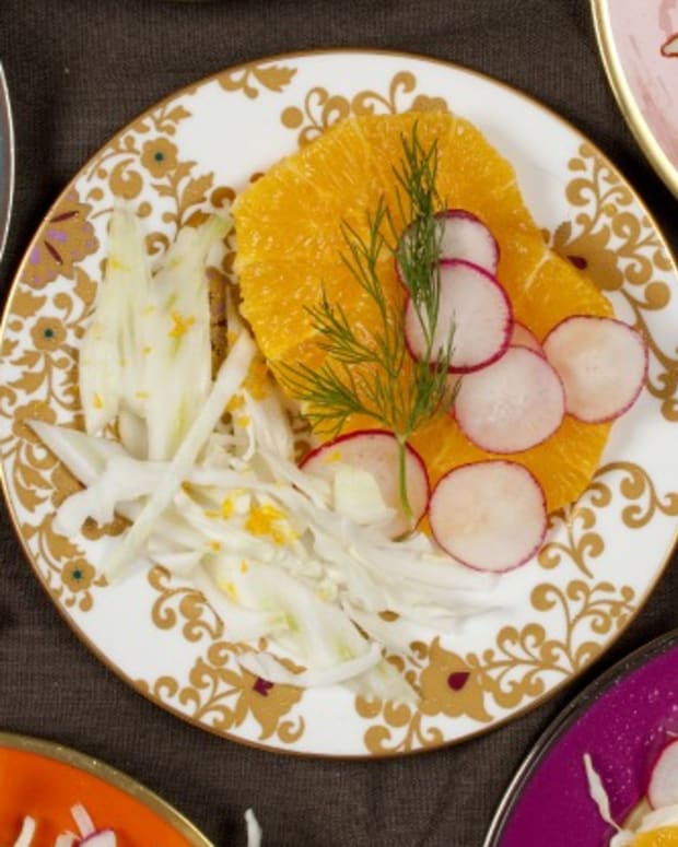 Cabbage Fennel Radish and Orange Salad