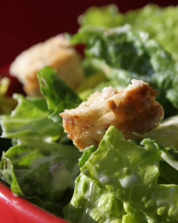 Caesar-Style Salad With Whole Wheat Croutons