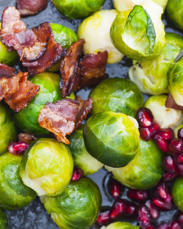 Brussels Sprouts and Beef Bacon