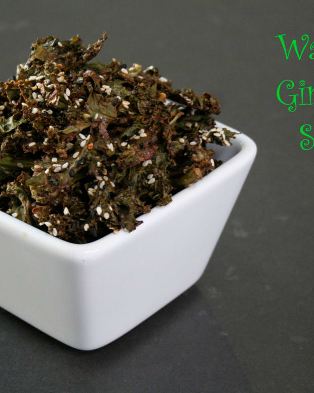 Wasabi soy ginger kale chips