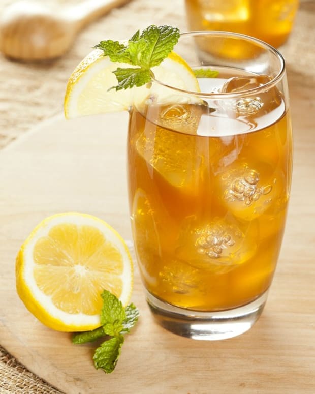 iced green tea with mint