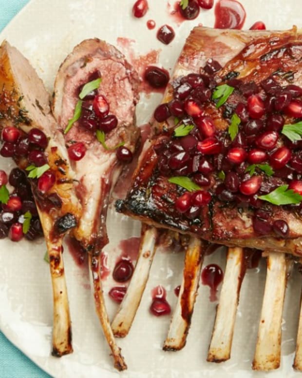 Slow Roasted Lamb With Pomegranate and Reduced