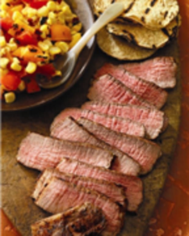 Grilled Southwest Steaks with Sunset Salad