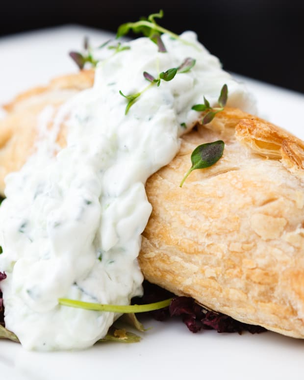 smoked salmon and spinach puff pastry russian pie