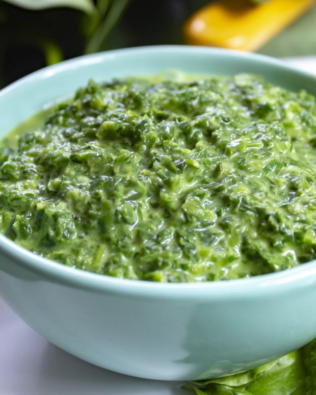 Dairy Free Creamed Spinach Side dish
