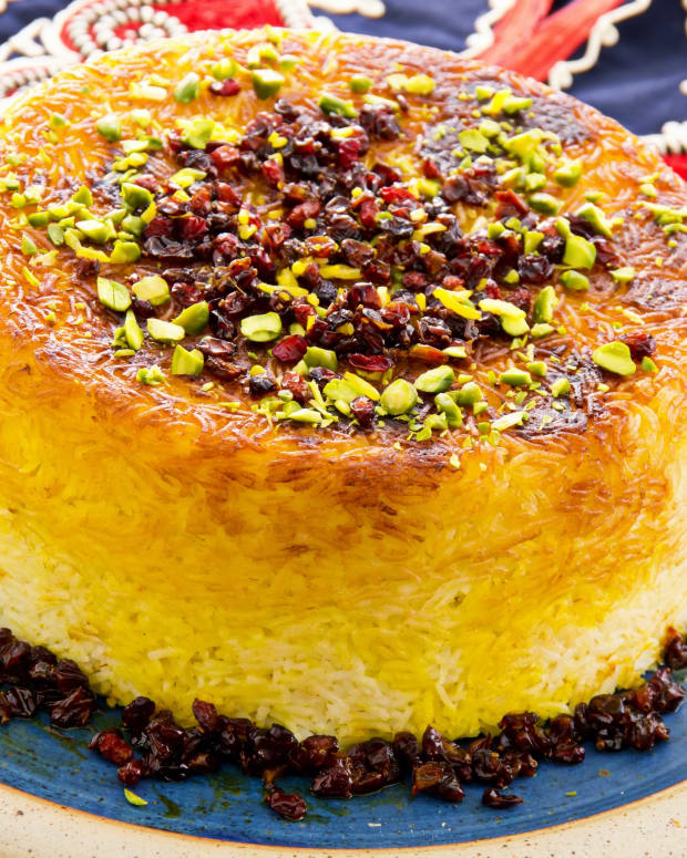 Vegetarian Tahchin Persian Rice
