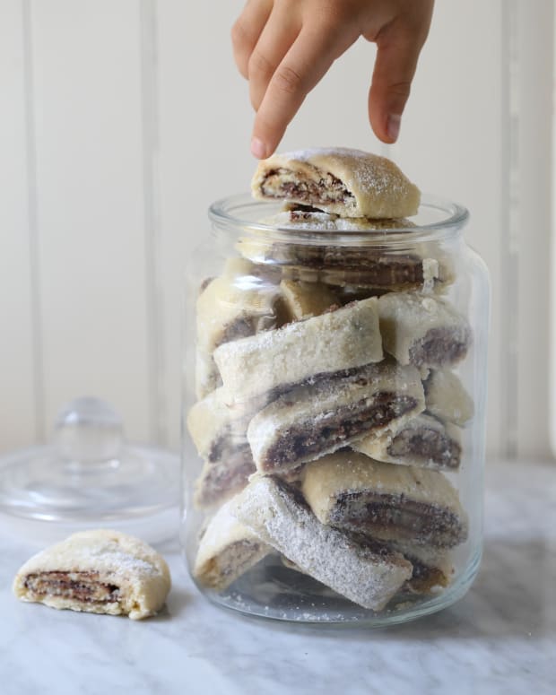 Israeli Date and Walnut Swirl Cookies