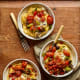 baked polenta with eggs & roasted vegetables