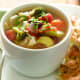 herbed focaccia and minestrone