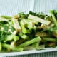 celery and tofu salad with scallion oil