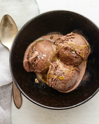 Bittersweet Chocolate and Extra Virgin Olive Oil Ice Cream vertical1