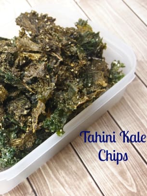 tahini kale chips