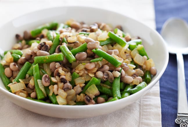 Black Eyed Peas and Green Beans - Jamie Geller