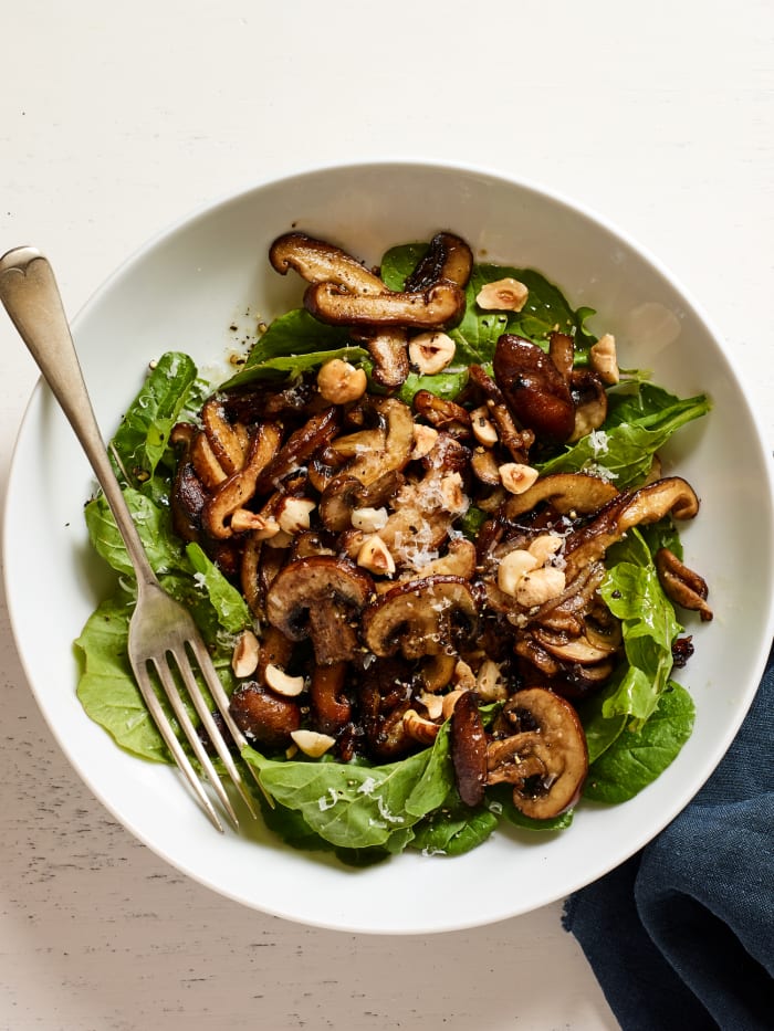 Warm Mushroom Salad Jamie Geller