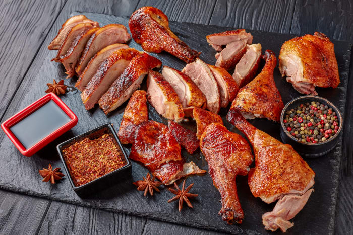 Spicy Roast Duck With Duck Sauce Jamie Geller   Spicy Roast Duck With Duck Sauce 