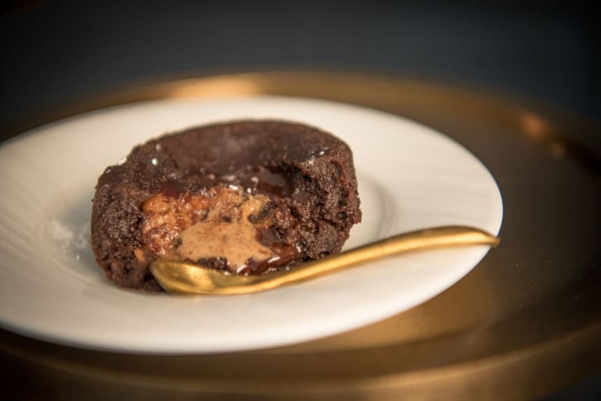 Chocolate Lava Cake with Warm Almond Butter Center