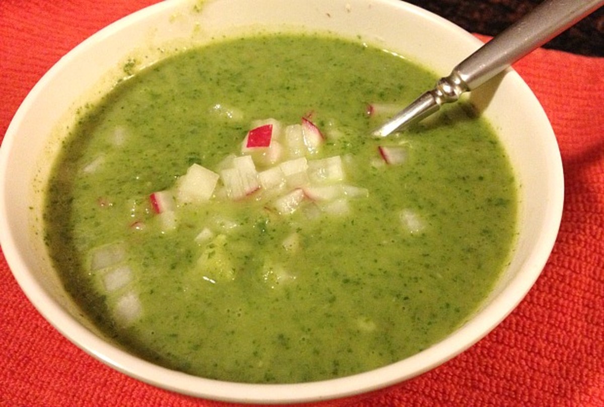 radish greens soup