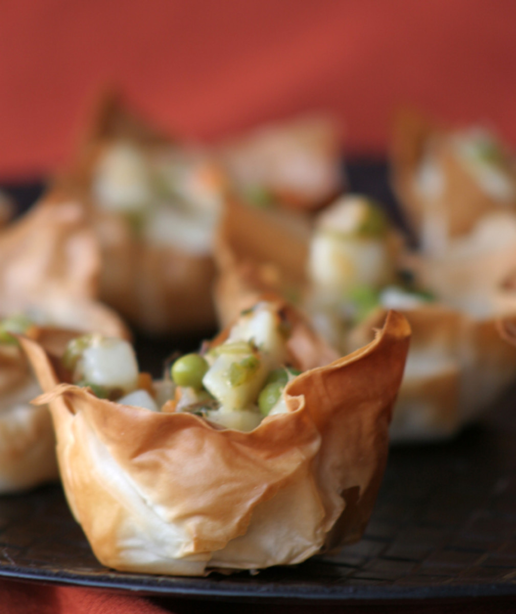 Chili-Spiked Potatoes in Phyllo cups
