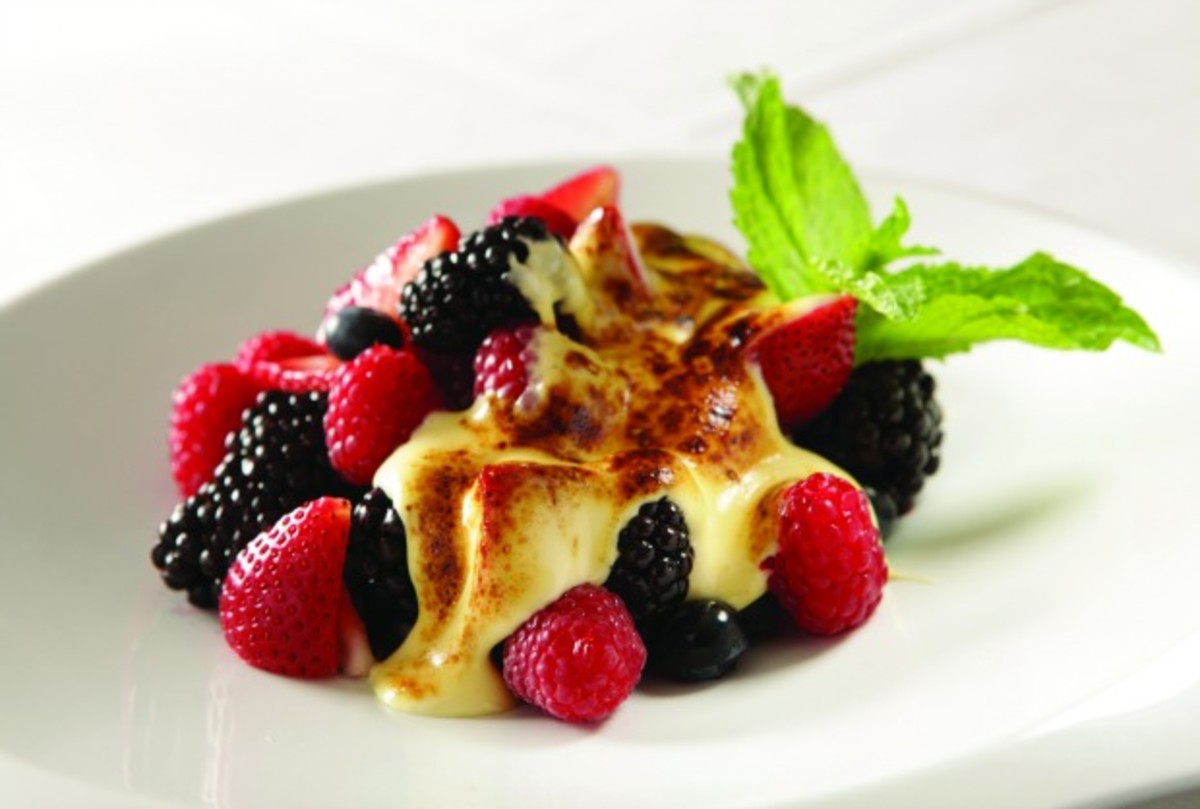 Jeff Nathan's Berries with Honey Ginger Zabaglione