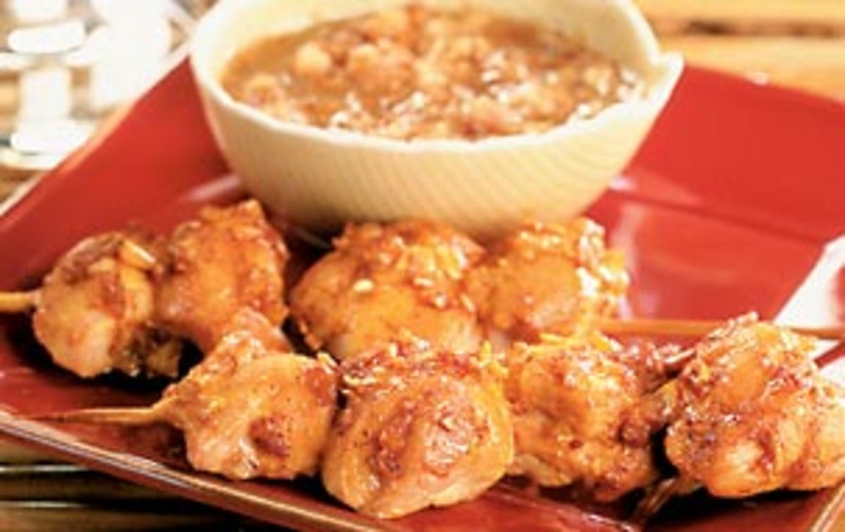 Chicken Satay with Hazelnut Sauce
