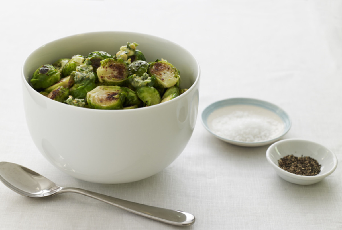 Roasted Brussels Sprouts with Herb Butter