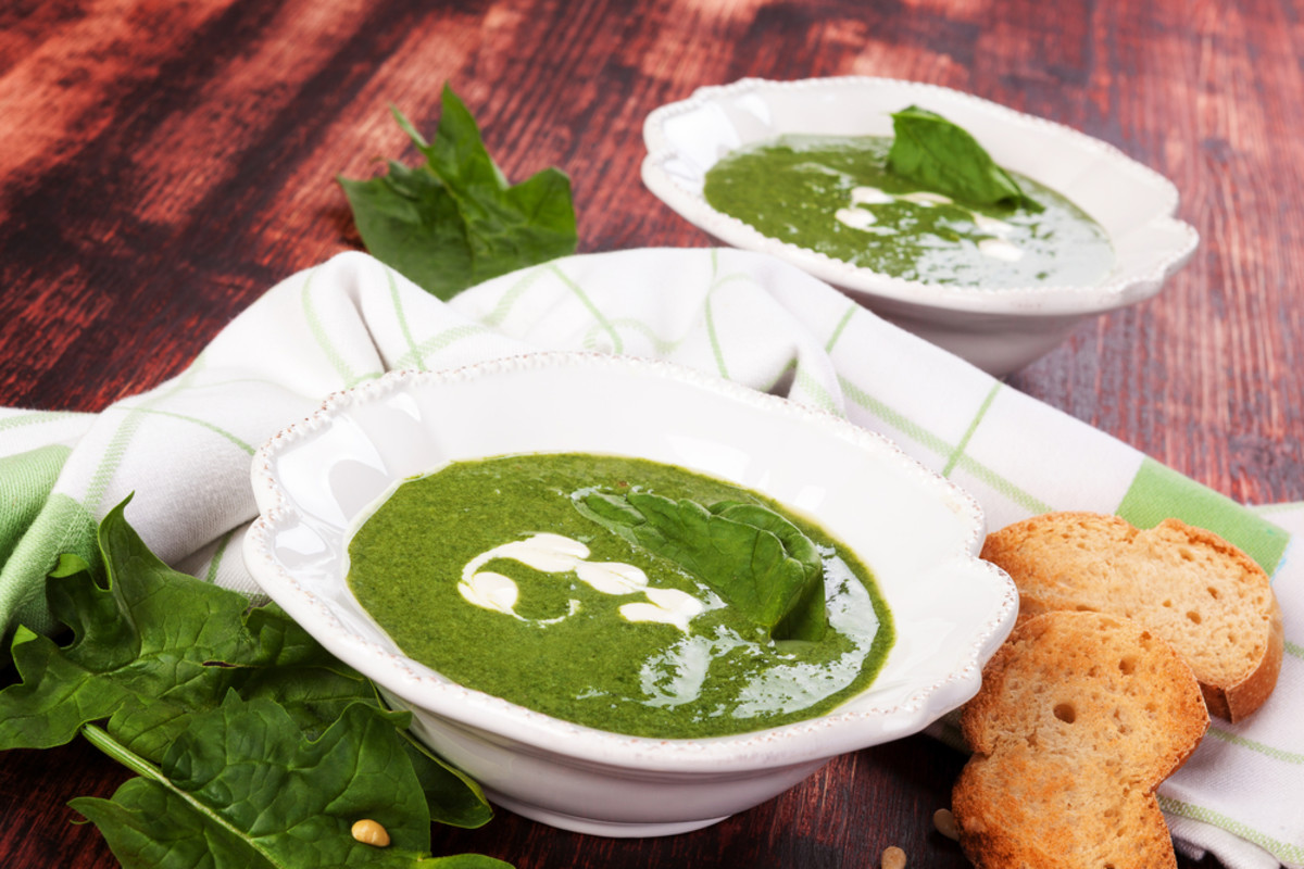 Creamy Spinach and Potato Soup - Jamie Geller