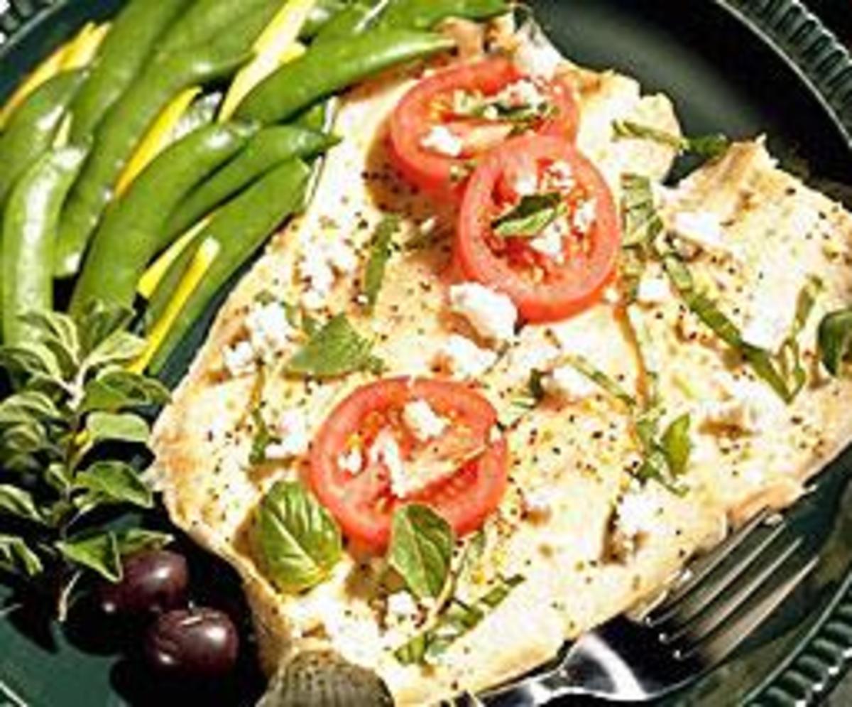 Trout with Herbs and Feta Cheese