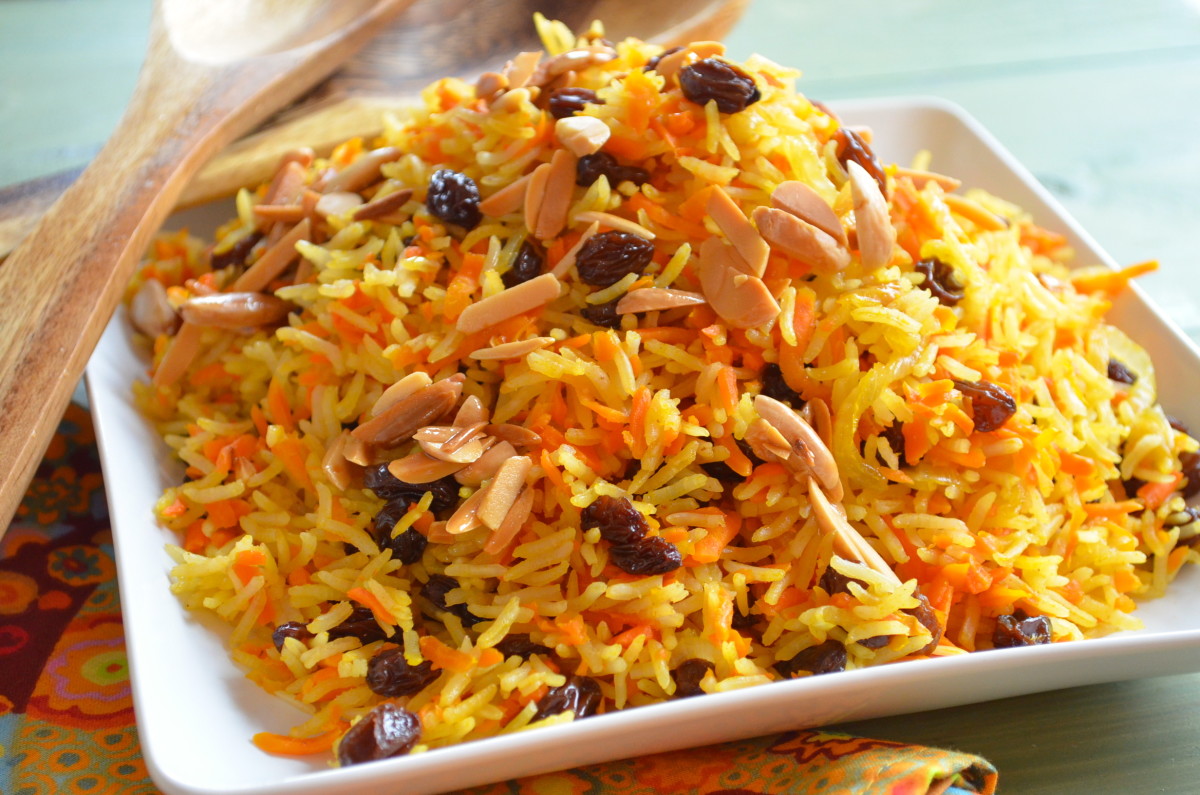 carrot and raisin basmati rice