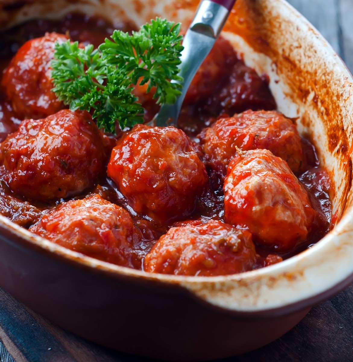 sweet and sour meatballs vertical