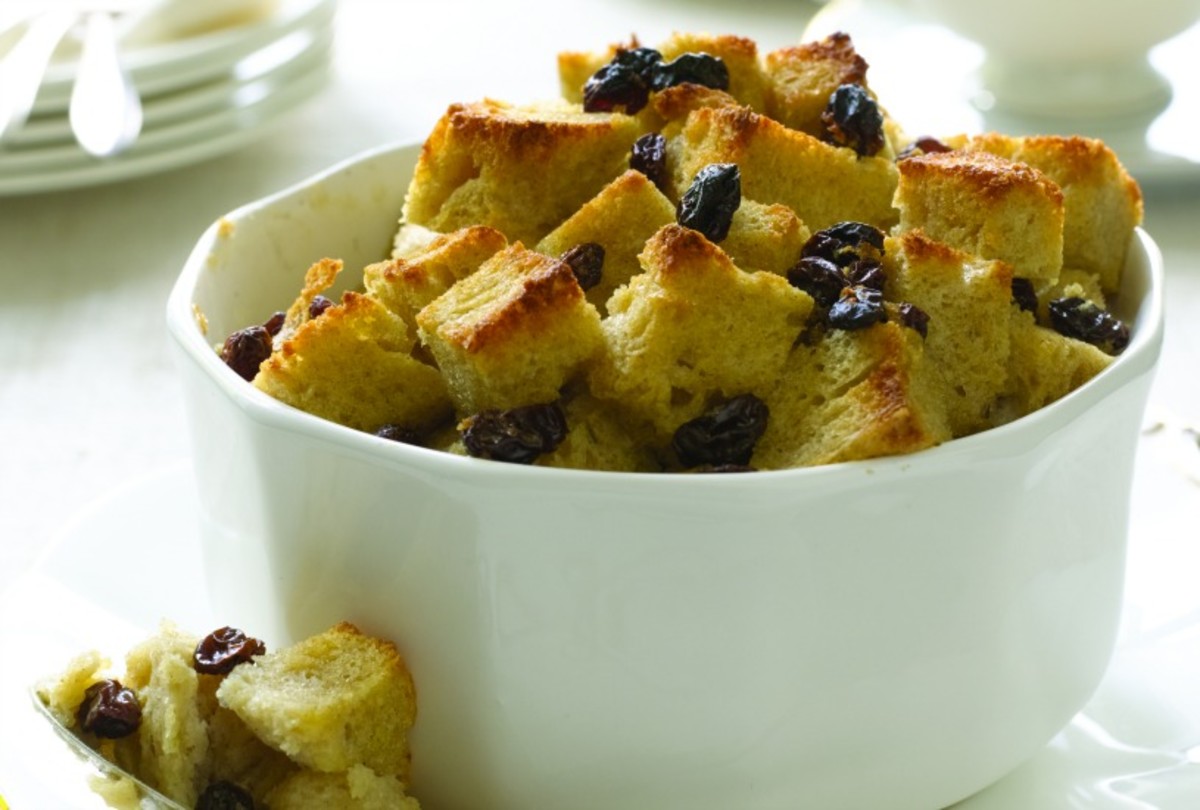 Rum Raisin Bread Pudding - soak day old bread cubes in a flavorful custard before baking up into this delicious breakfast, brunch or dessert