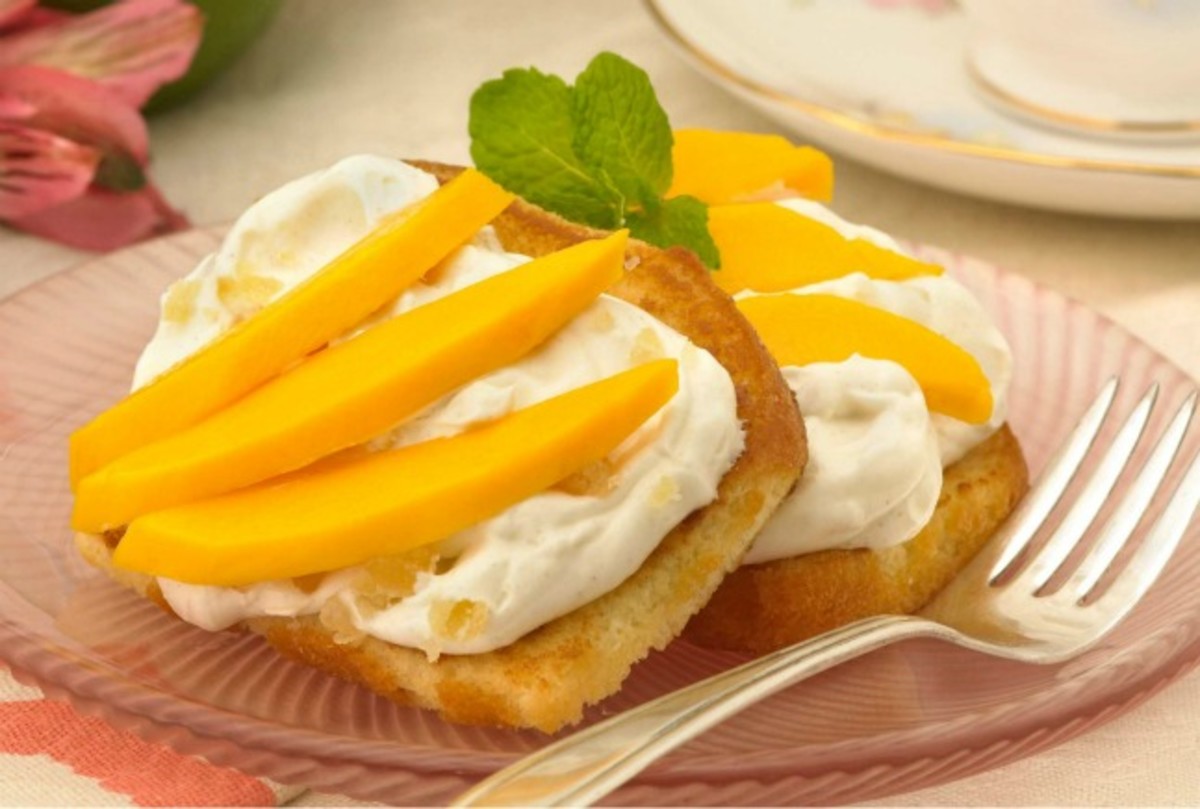 Mango Shortcake with Ginger Cream
