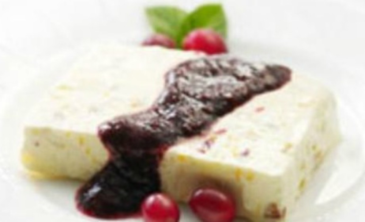 Ginger, Fig and Cranberry Semifreddo