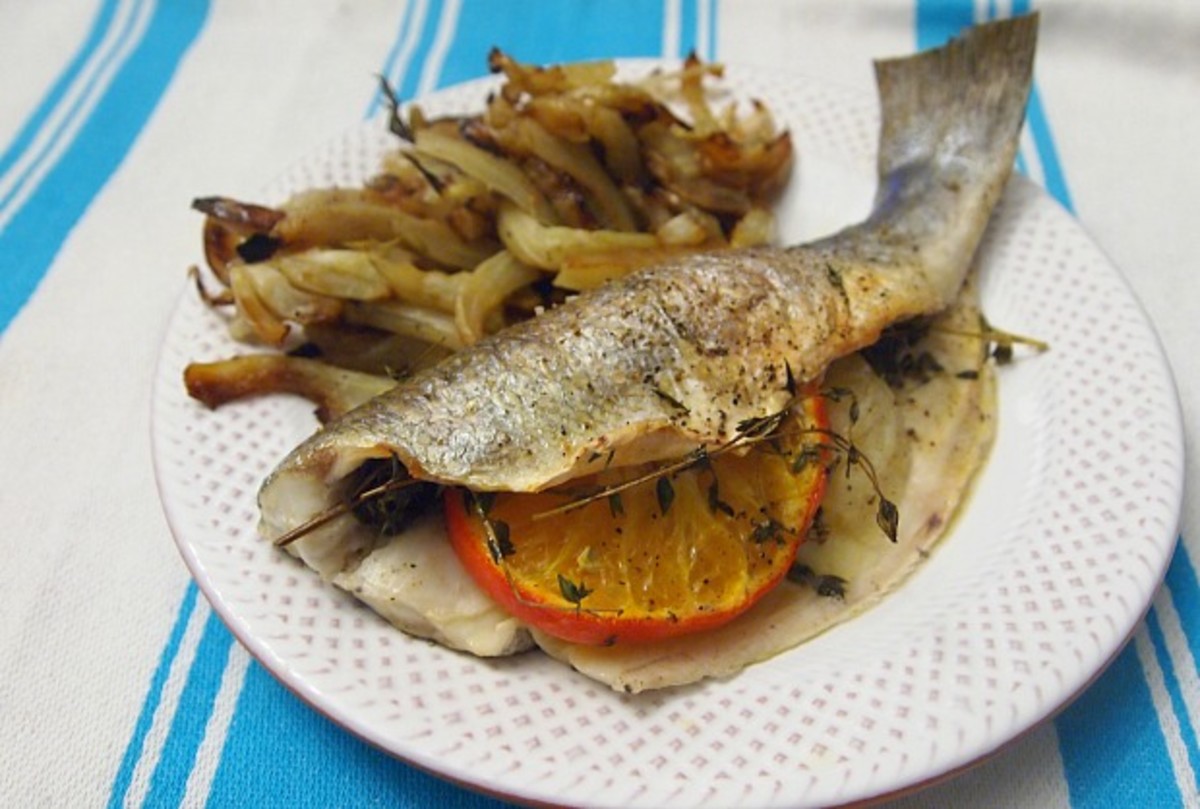 Roasted Branzino with Citrus and Caramelized Fennel