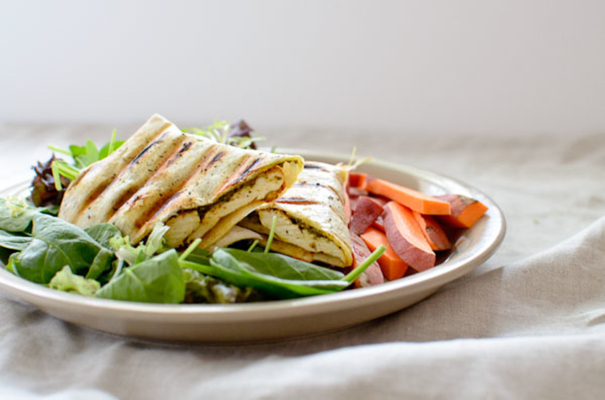 Grilled Chicken and Olive Panini