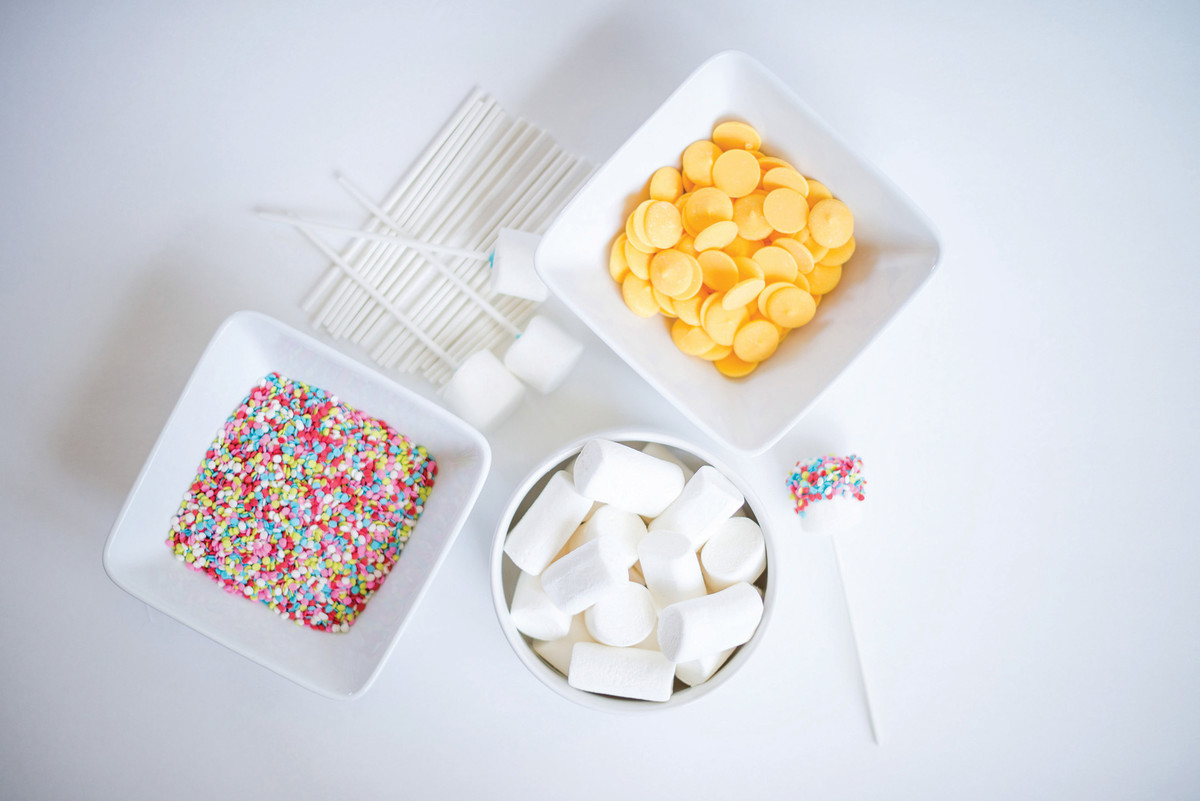 Confetti Marshmallow Pops Dipping Station
