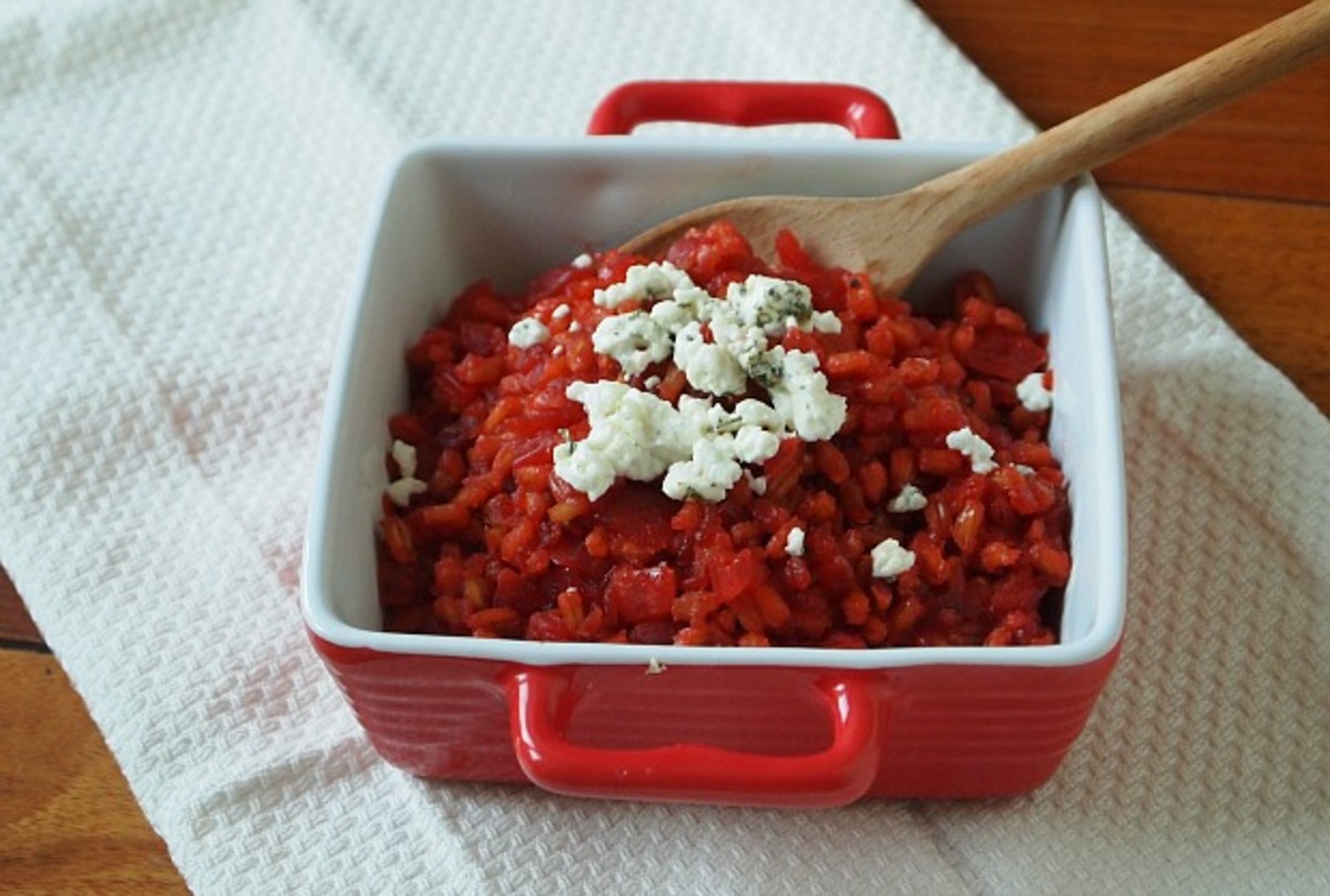 beet-farro-risotto-with-goat-cheese