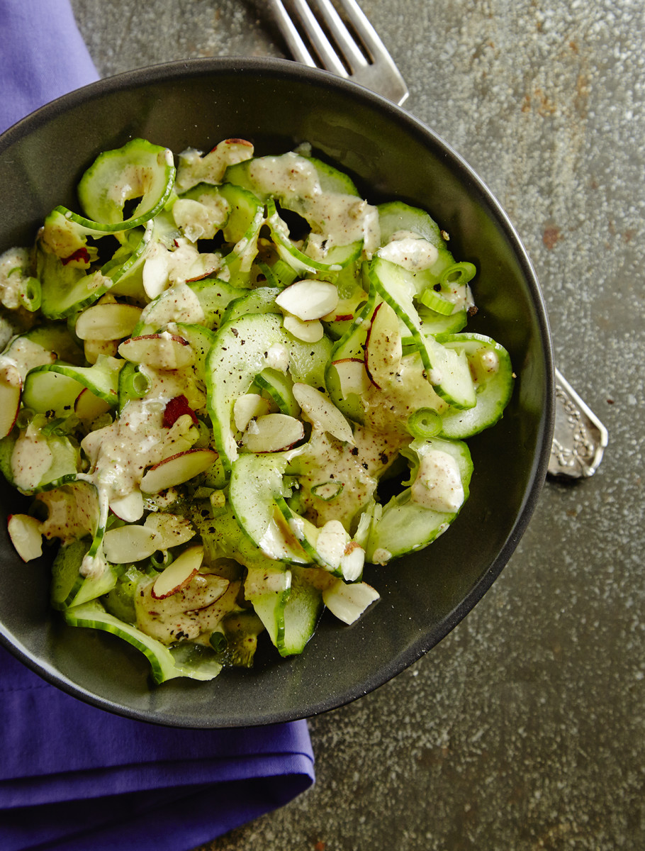 Cucumber Salad with Almond Butter Dressing Pg. 43