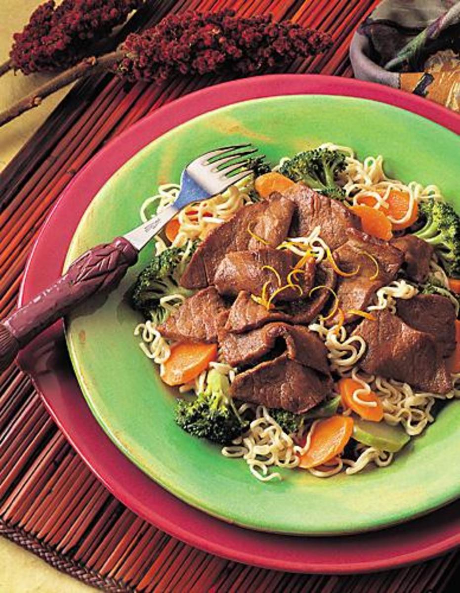 Asian Beef & Broccoli With Noodles - Jamie Geller