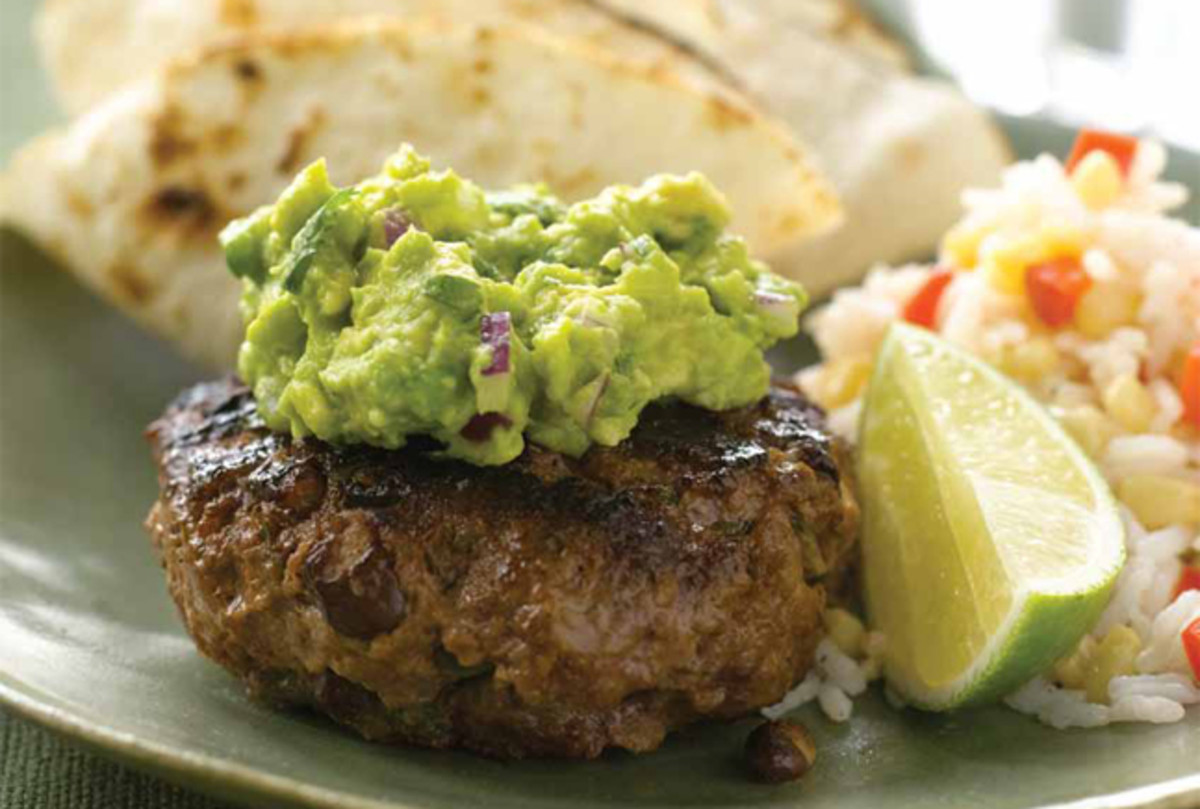 Mexican Burgers with Flour Tortillas